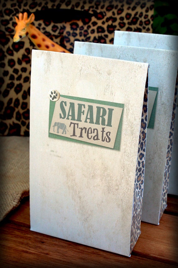 Safari Party Bag Template Instant Download Printable African