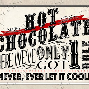 Polar Express Hot Chocolate Pack, Red, Station, Bar Sign, Drink Labels, Water Labels, Poster, Never Ever Let It Cool, Believe, Birthday Decor, Christmas Decorations, Instant Download, Printable, Print Yourself