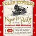 Polar Express Invitation INSTANT DOWNLOAD Partially Editable &amp; Printable, Pajama Party, Birthday ...