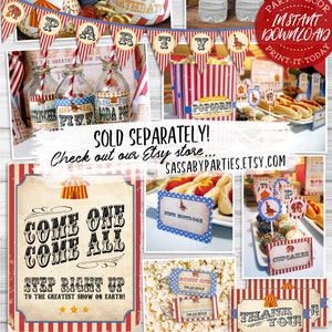 Sold Separately, Vintage Circus Party Pack, See in Store