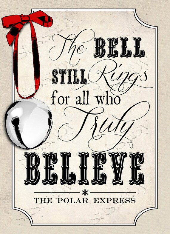 Polar Express Believe Poster INSTANT DOWNLOAD Printable Polar Express Believe Poster INSTANT DOWNLOAD Printable
