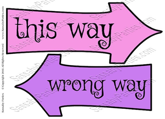 Alice In Wonderland Arrow Signs – Party Supplies For Mad Hatter Tea Party Decor