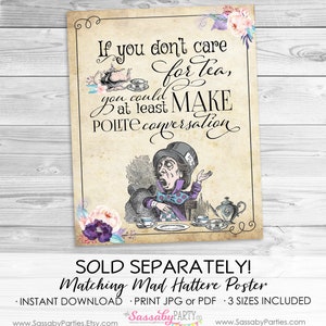 Pastel Alice in Wonderland Party Labels INSTANT DOWNLOAD Editable & Printable, Birthday Party, Baby, Bridal, Decorations, Decor image 8