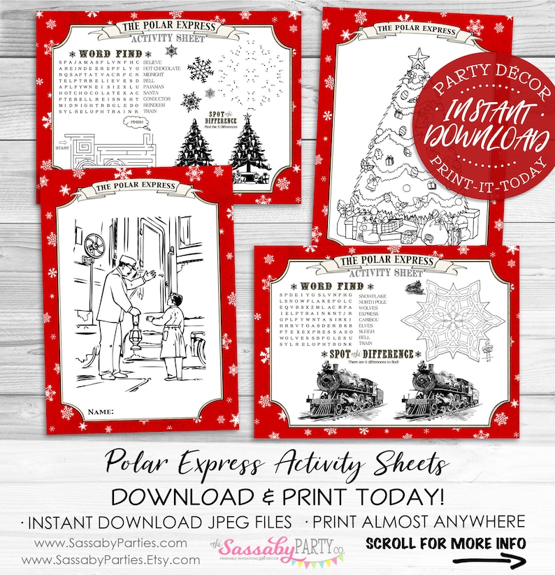 Polar Express MEGA Party Bundle INSTANT DOWNLOAD Partially - Etsy
