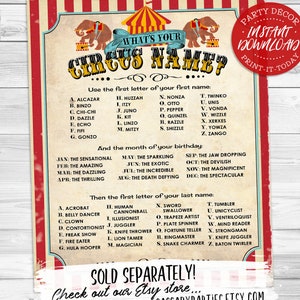 Sold Separately, Whats your Circus Name Poster, See in Store