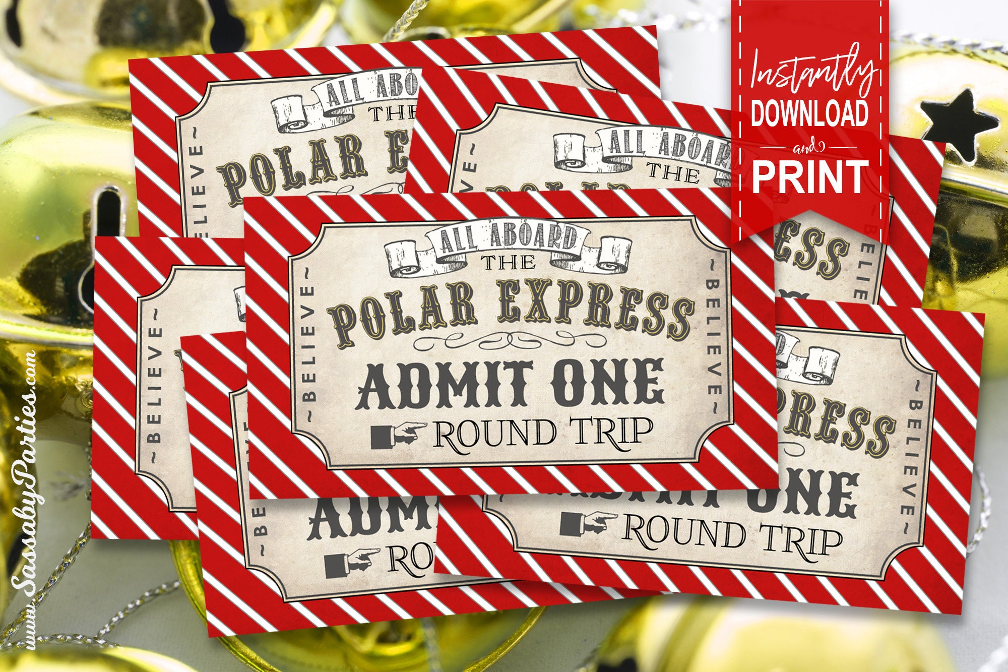 Polar Express Train Tickets INSTANT DOWNLOAD Printable | Etsy