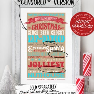 Christmas Vacation Poster INSTANT DOWNLOAD Clark Griswold Quote, Printable, Art Print, Party Decor, Xmas Decoration, Funny, Sign image 3