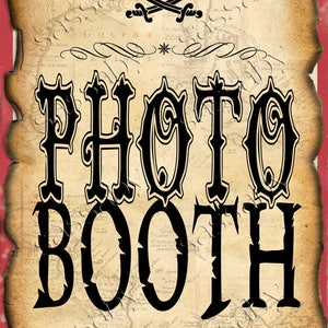 Pirate Party Poster, Photo Booth, Sign, Decorations, Decor, Printable, Birthday Party, Printable, Instant Download, Print At Home, Digital Files