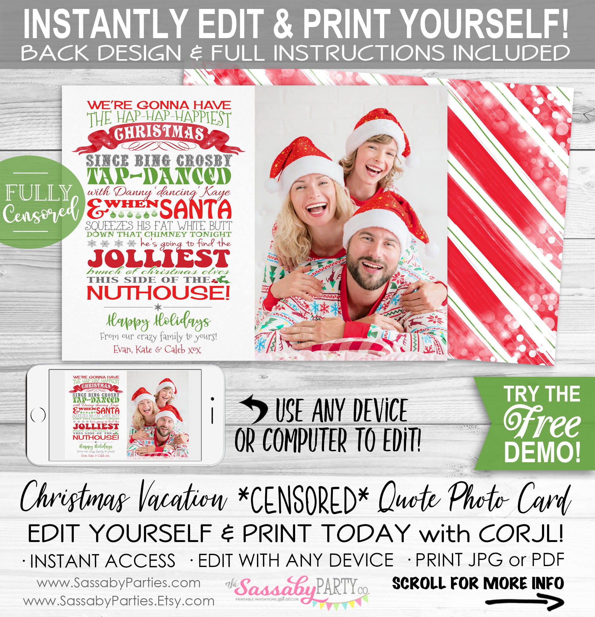 Christmas Vacation Photo Card CENSORED INSTANT DOWNLOAD - Etsy Christmas Vacation Photo Card CENSORED INSTANT DOWNLOAD - Etsy