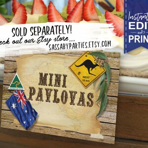 Outback Labels Australia Day Party Labels - INSTANT DOWNLOAD - Editable & Printable ...