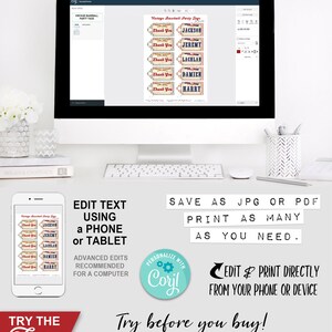 Baseball Party Tags, Favor Labels, Gift, Edit Names, Thankyou, Thank You, Editable, Play Ball, Home Run, Instant Download, Printable, Print Yourself
