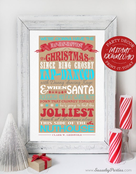 Christmas Vacation Censored Poster Instant Download Clark