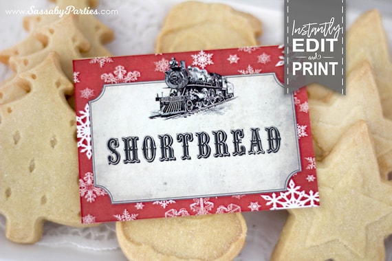 Polar Express Party Labels Instant Download Edit Print