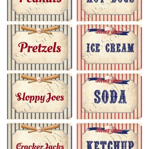 Vintage Baseball Party Etiketten - INSTANT DOWNLOAD - Bearbeitbare & druckbare Geburtstagsfeierdekorationen, Dekor, Essenstisch, Tags, Geschenkkarten Bild 4