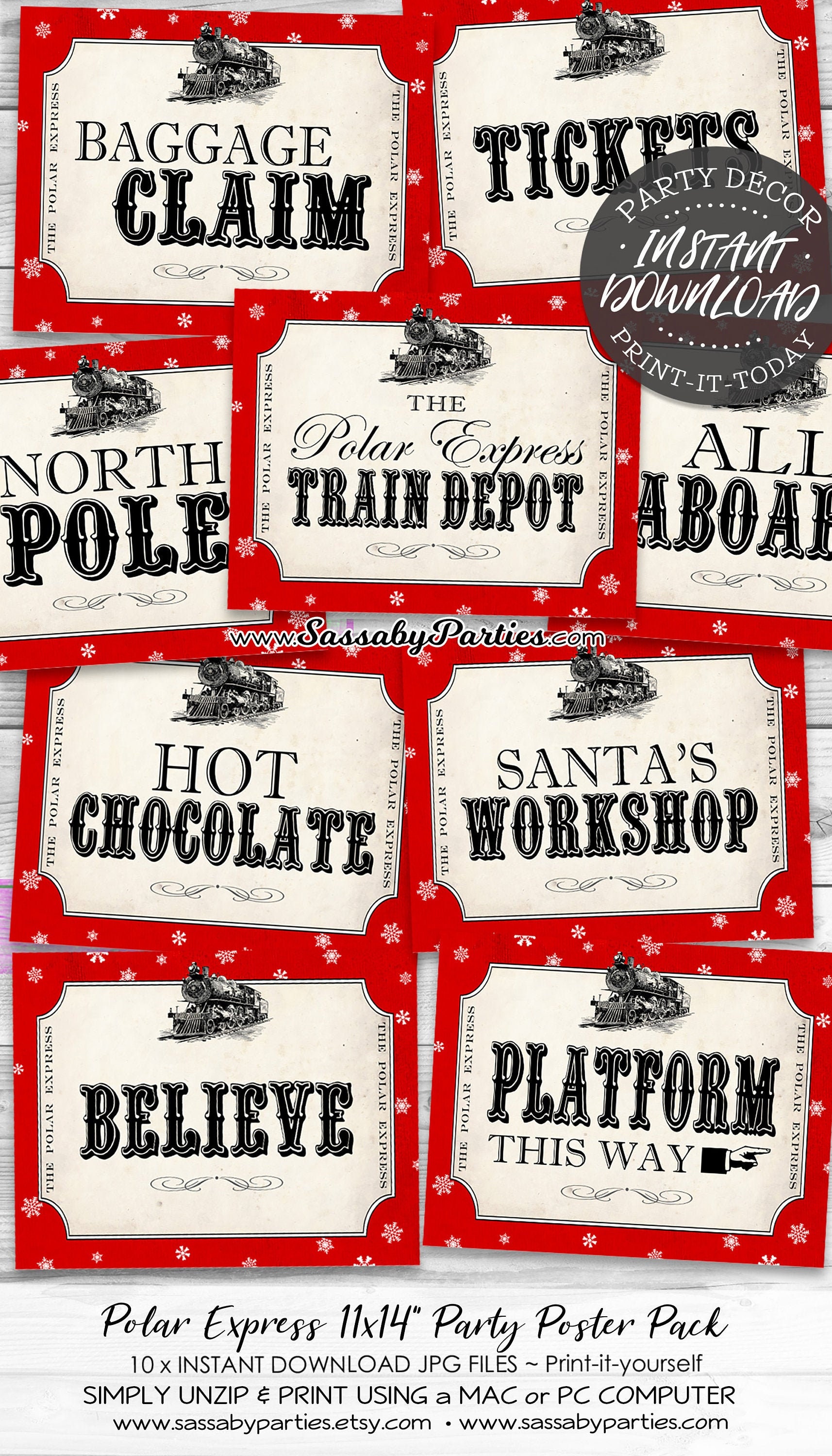Polar Express Ticket Invitations