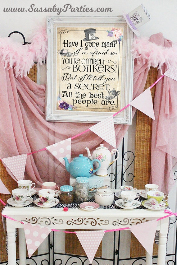 Alice in Wonderland Birthday Baby Shower Theme