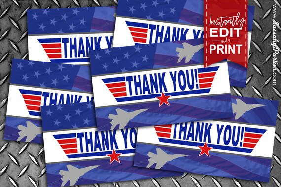 Top Gun Fighter Jet Thank You Cards Instant Download Etsy Top Gun Fighter Jet Thank You Cards Instant Download Etsy