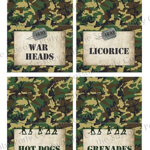Army Men Party Labels - INSTANT DOWNLOAD - Editable &amp; Printable ...