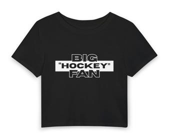 Big "Hockey" Fan Tee Women's Baby Tee Sports Hockey Shirt Heated Rivalry Off Campus