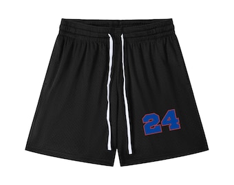 Shane Hollander 24 Mesh Shorts | Hockey Romanze Fan Merch | Beheizte Rivalität BookTok inspirierte Kordelzug Shorts | Sport Romantik Bekleidung