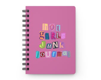 Heiße Mädchen Junk Journal Spiralnotizbuch | Collage Journal Sammelalbum