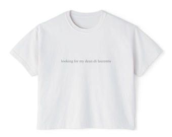 looking for my dean di laurentis tee, Boxy Tee | minimalist text shirt