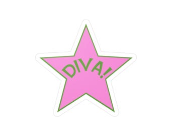Diva Kiss-Cut Vinyl Aufkleber