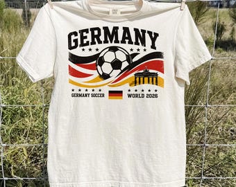 Germany Football Heritage Tee, Vintage German Soccer Fan Shirt, Soccer Cup 2026 Supporter Apparel, National Team Match Day Gift