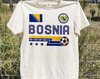 Vintage Bosnia Soccer Shirt, Vintage Bosnia Soccer Fan Gift, World Cup 2026 Tee, Bosnia National Team Soccer Shirt