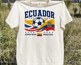 Vintage Ecuador Football Shirt, Ecuador National Soccer Tee, Soccer Cup 2026 Fan Apparel, Retro Supporter Gift