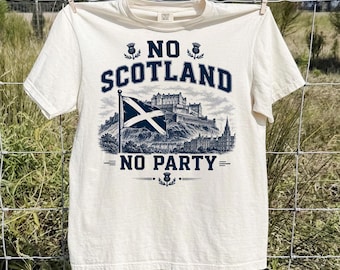 Camiseta con la herencia de Escocia, camiseta con la bandera escocesa y el castillo, camiseta con paisaje de las Tierras Altas, regalo para aficionados al fútbol escocés.