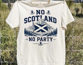 Scotland Landscape Shirt, Scottish Castle and Flag Tee, Highland Heritage T-Shirt, Scotland Football Supporter Gift