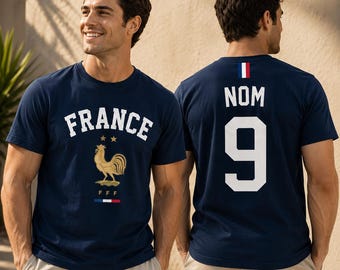 Equipación personalizada de la selección francesa de fútbol, conjunto de camiseta de fútbol personalizada, artículos para aficionados de Francia para niños y niñas, regalo ideal para jóvenes futbolistas.