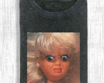 Funny Disgusted Barbiee Meme T-Shirt, Doll Face Shirt Weird Shirt, Fun Unique Tee