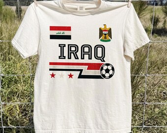 Vintage Iraq Soccer Shirt, Vintage Iraq Soccer Fan Gift, World Cup 2026 Tee, Iraq National Team Soccer Shirt