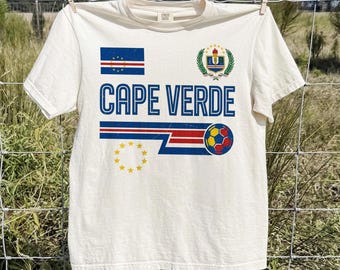 Vintage Cape Verde Soccer Shirt, Vintage Cape Verde Soccer Fan Gift, World Cup 2026 Tee, Cape Verde National Team Soccer Shirt