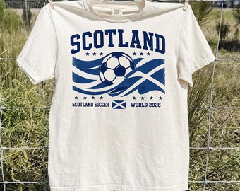 Scotland Soccer Cup 2026 Shirt, Retro Scotland Football Fan Tee, National Team Supporter Gift, Vintage Match Day Soccer Apparel
