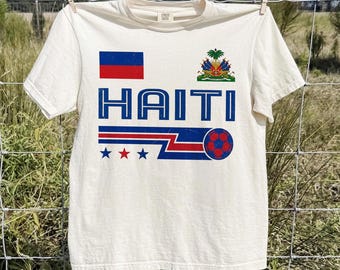 Vintage Haiti Soccer Shirt, Vintage Haiti Soccer Fan Gift, World Cup 2026 Tee, Haiti National Team Soccer Shirt