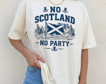Tartan Army Scotland Shirt, Scottish Castle Flag Tee, Vintage Highlands Graphic T-Shirt, Football Fan Gift