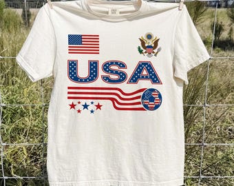 Vintage USA Soccer Shirt, Vintage USA Soccer Fan Gift, World Cup 2026 Tee, USA National Team Soccer Shirt