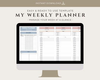 Szablon tygodniowego planera w Arkuszach Google: Cyfrowy nawyk i śledzenie posiłków