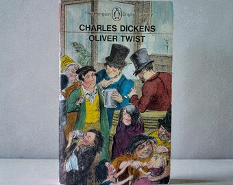 Vintage Oliver Twist by Charles Dickens | Penguin English Library Paperback | Classic Literature | Dark Academia Book