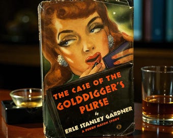 Vintage Perry Mason Mystery | 1940s Noir Pulp Dust Jacket