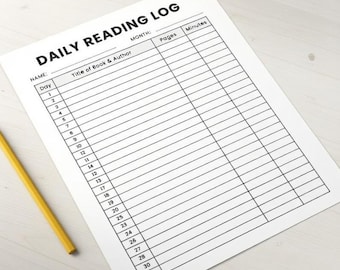 Student Reading Log Printable | Homeschool Tracker (US Letter, A4) (Instant Download)