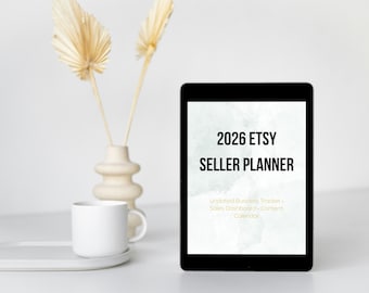 2026 Etsy Seller Planner-bundel: trefwoordtracker, contentkalender (digitale download)