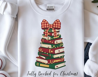 Volledig geboekt voor kerstsublimatie png, leesgrage kerstpng, vakantieboekliefhebber T-shirtontwerp, kerstboekboomshirt, boekenwurm png