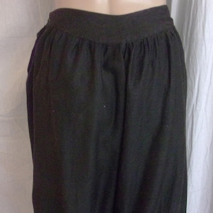 Vintage zwarte katoenen bloeiers jaren 1910 Edwardiaanse lingerie met 30 taille