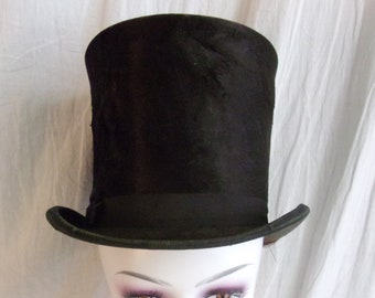 Vintage 1880s Top Hat Rare Genuine Stove Pipe Mans Hat