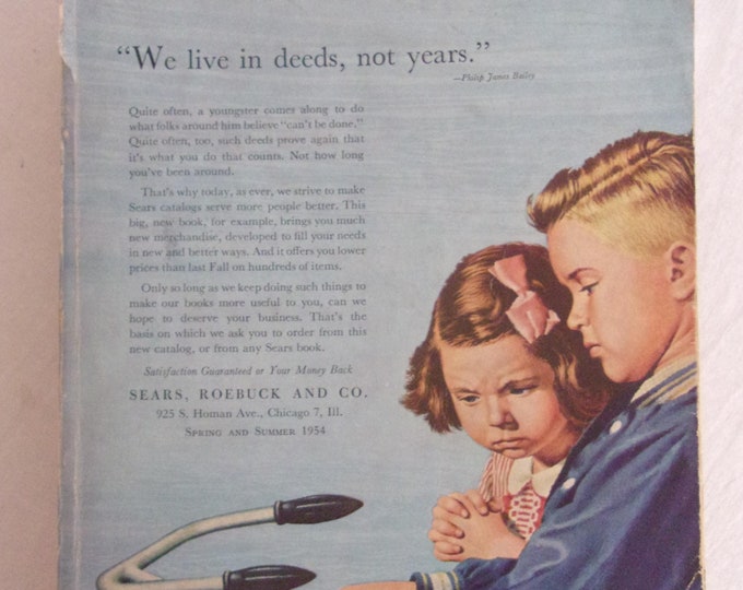 Vintage 1954 Sears Catalog Complete Issue Spring and Summer Etsy