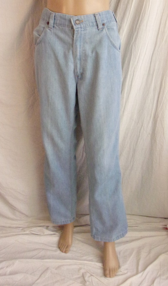 Vintage 1970s Levis Jeans With San Francisco 1850 Patch Orange Tag